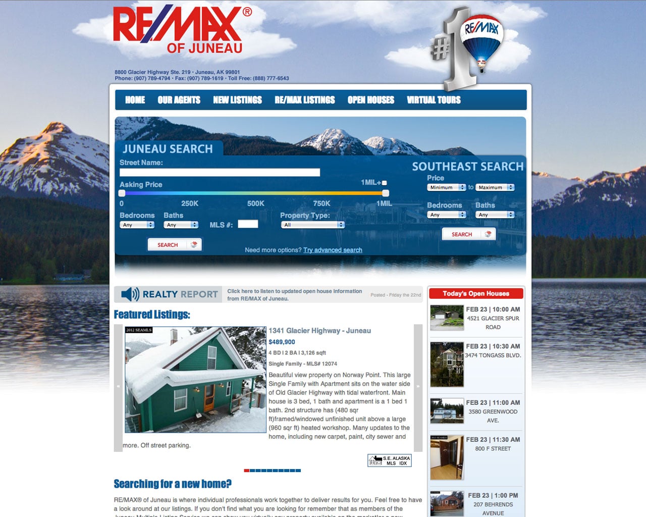 SEO: Listing of homes in Juneau, Alaska—properties, open houses & virtual tours with RE/MAX.