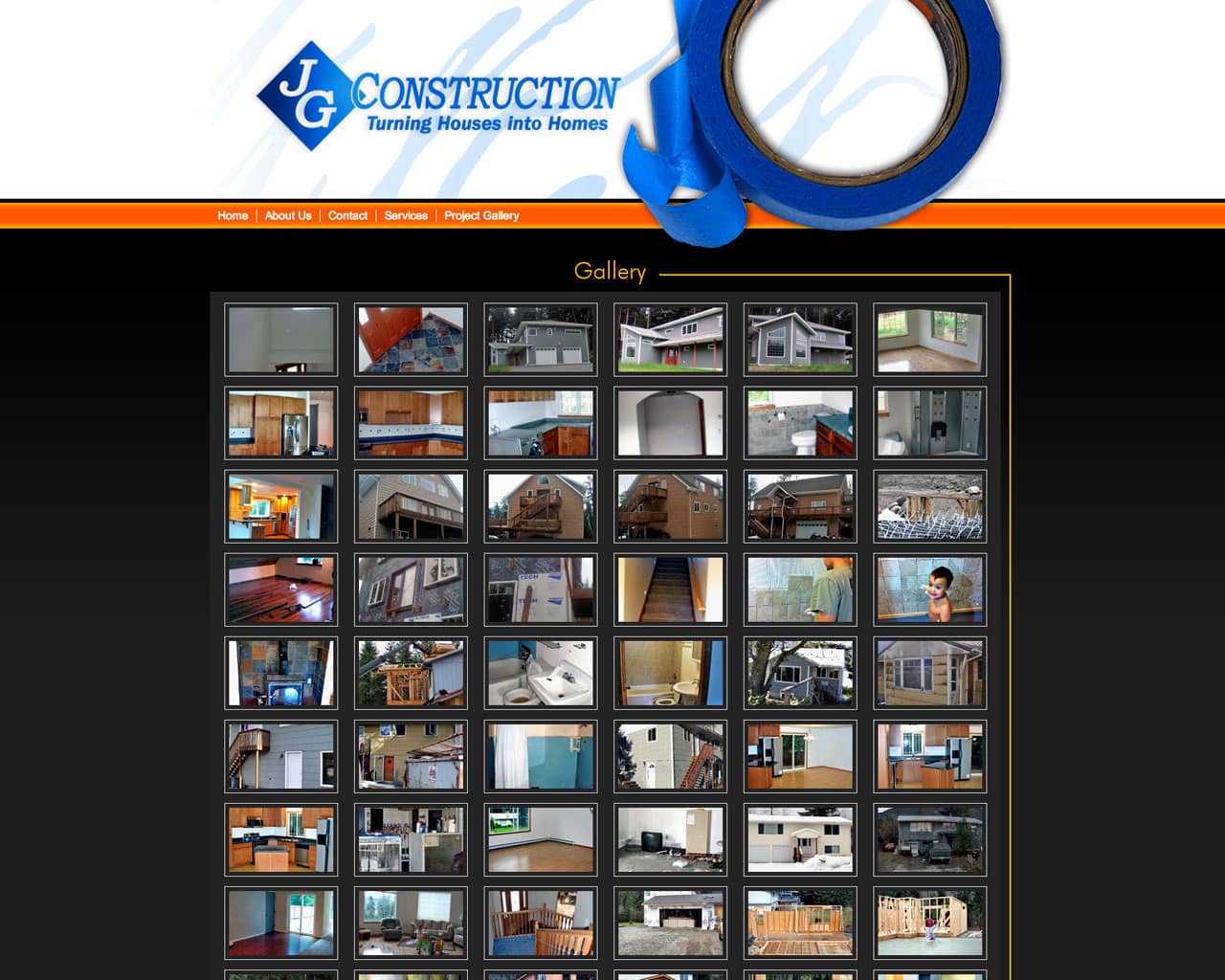 JG Construction LLC website before