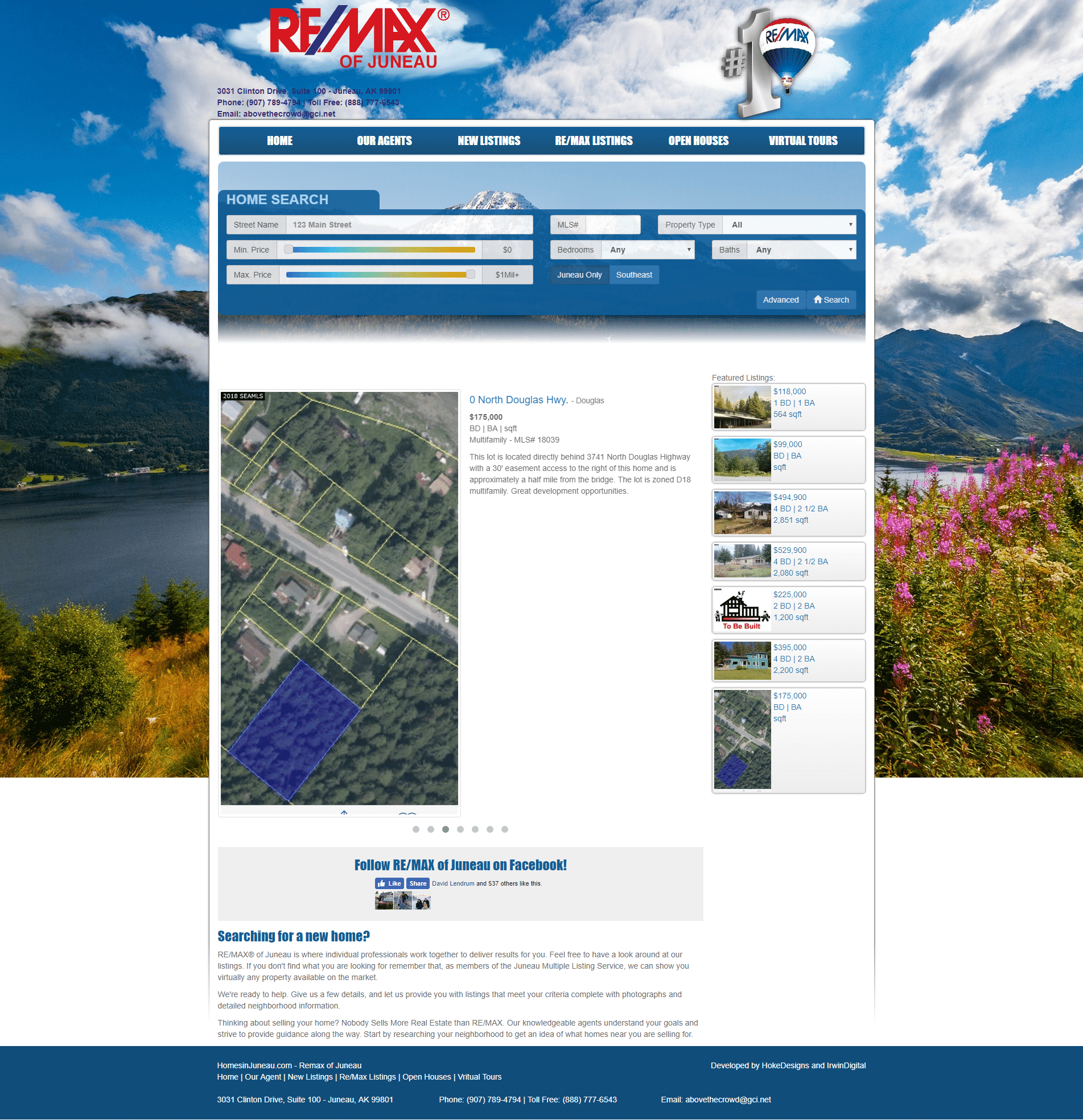 Real estate listing for Juneau, Alaska, with property listings, virtual tours, and homes for sale.