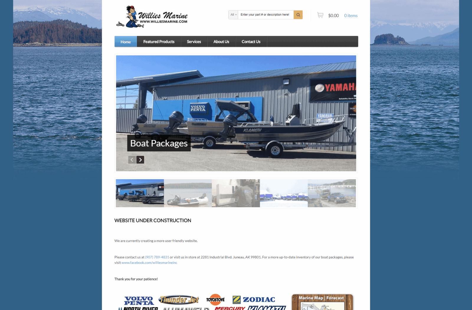 Willie's Marine website