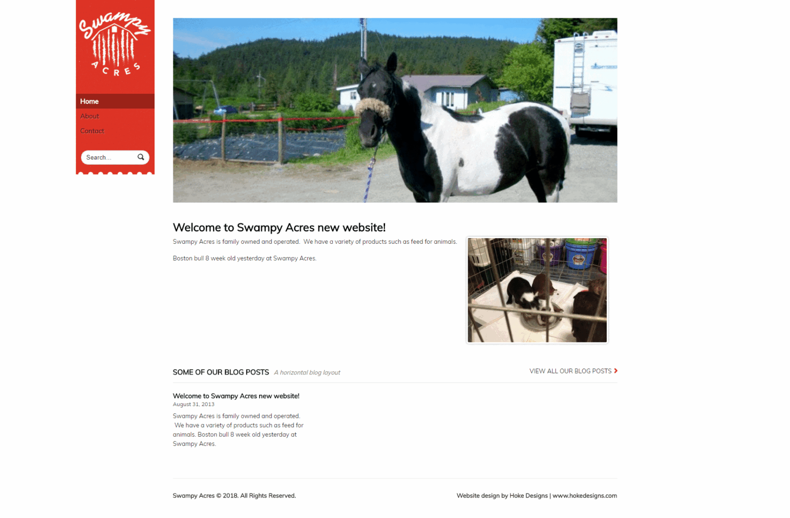 Swampy Acres website