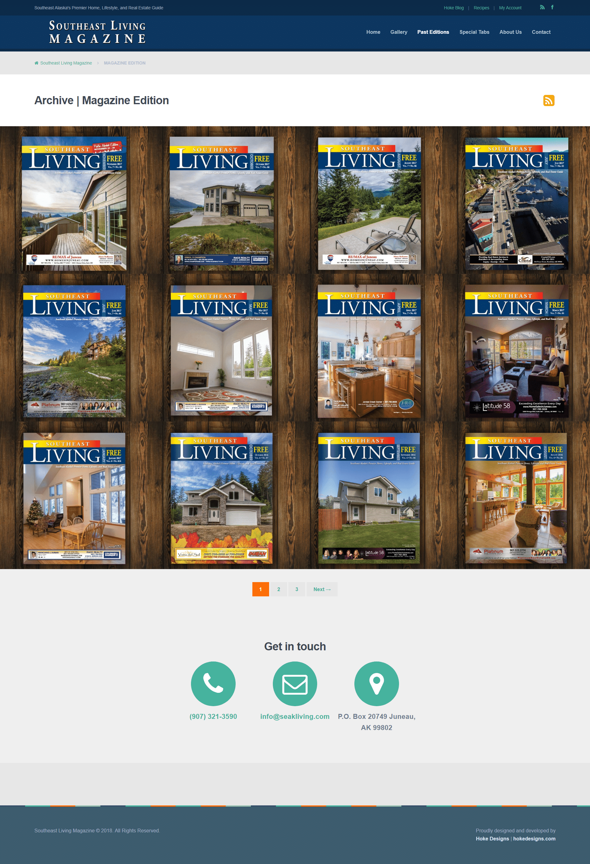 Southeast Living magazine covers featuring homes, interior design, and real estate in Southeast Alaska.