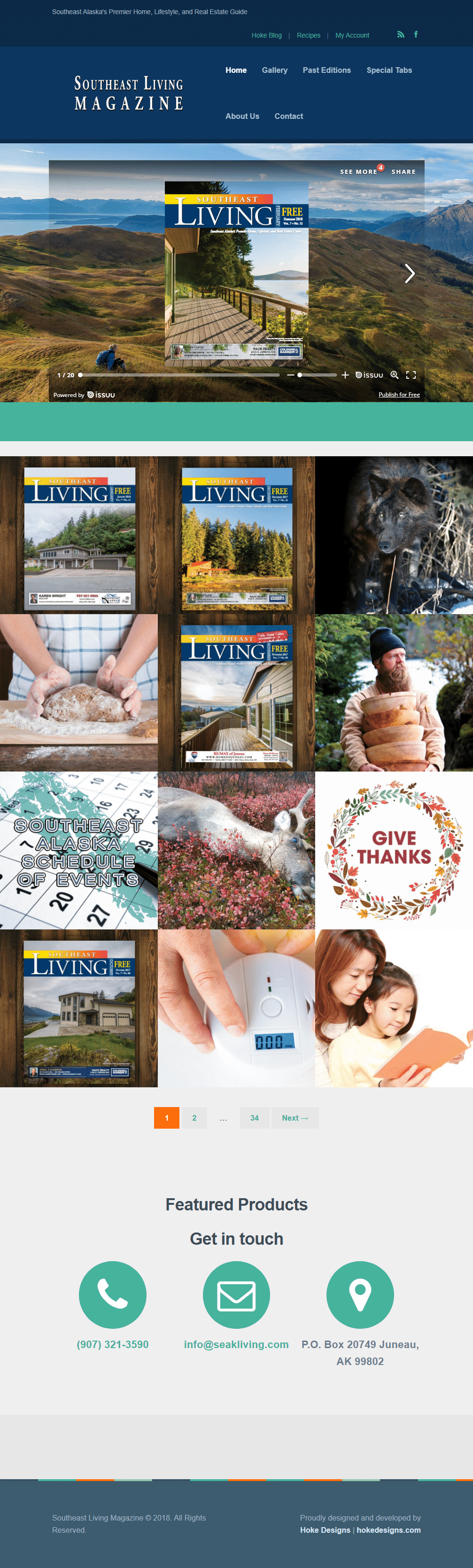 Detailed alt: Alaska lifestyle magazine cover featuring scenic landscape of Southeast Alaska and local events.