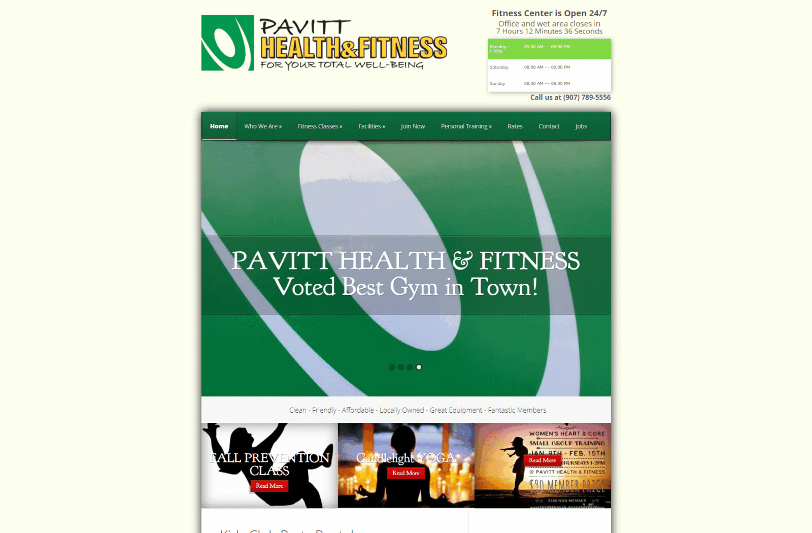 Pavitt Health & Fitness website