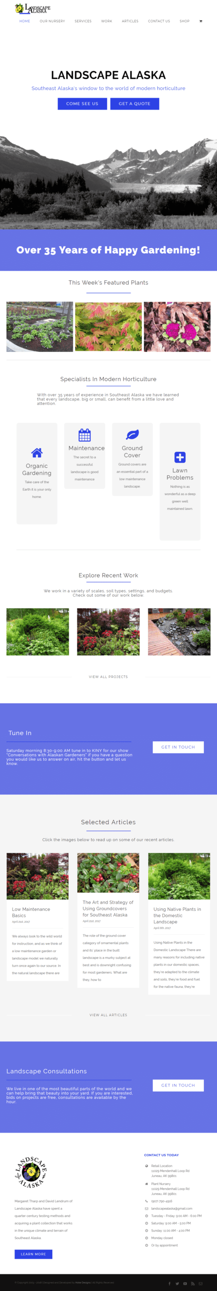 Alaska Landscape Design Experts.