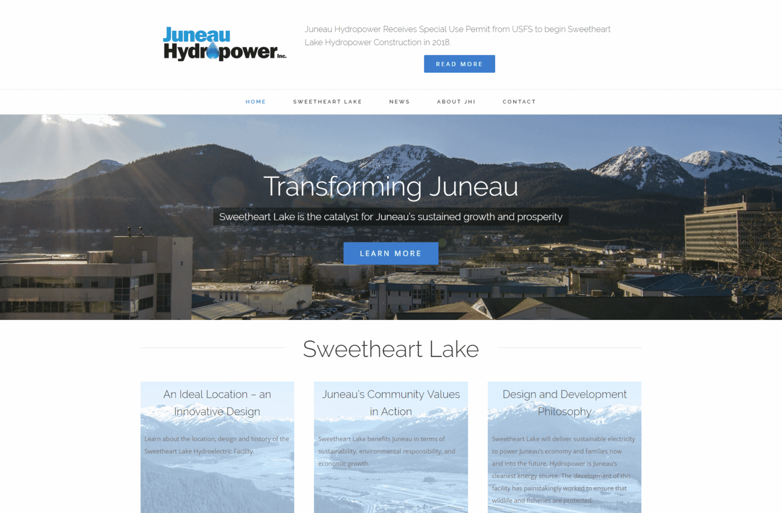 Juneau Hydropower website