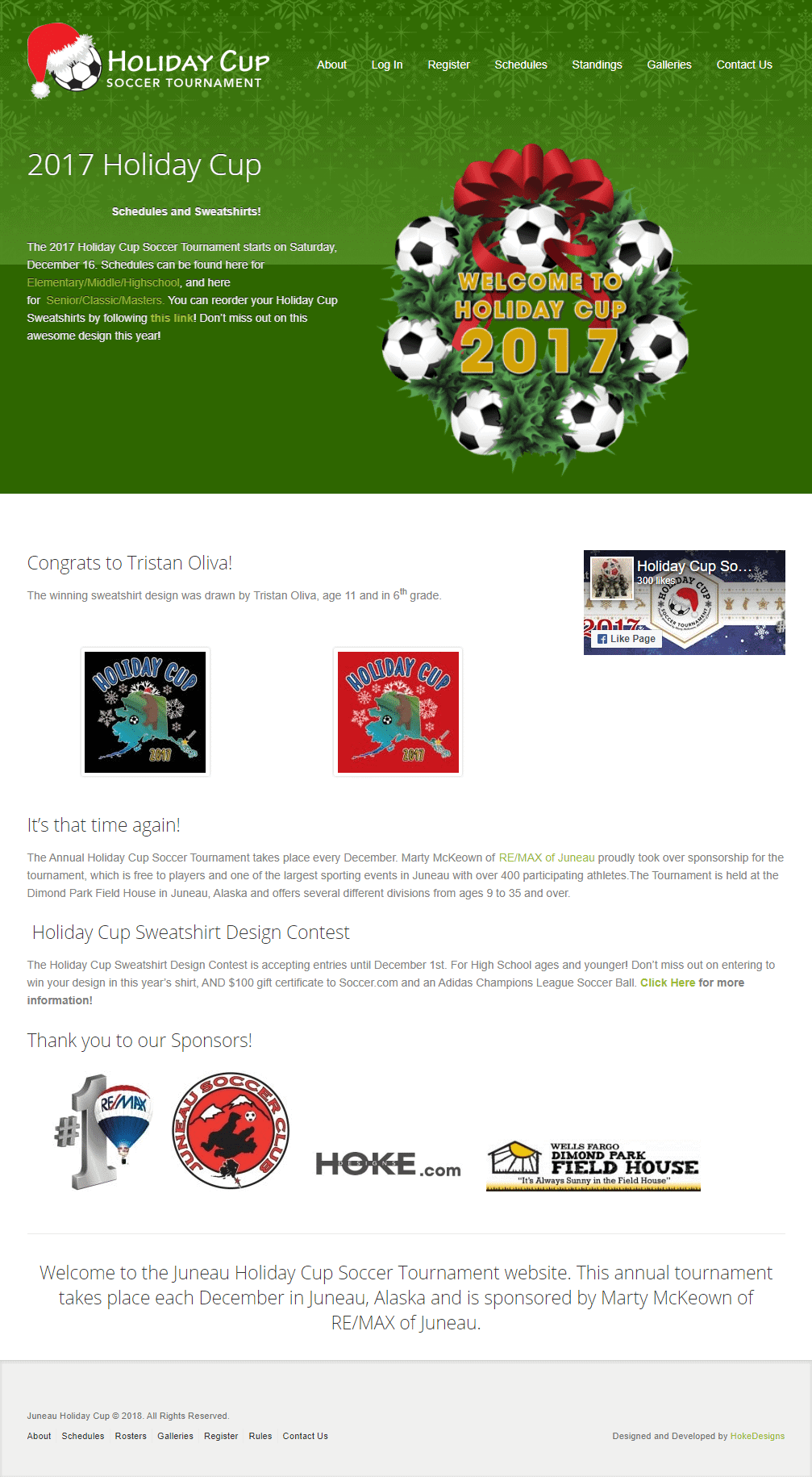 Festive soccer tournament, holiday themed soccer event, December soccer tournament.