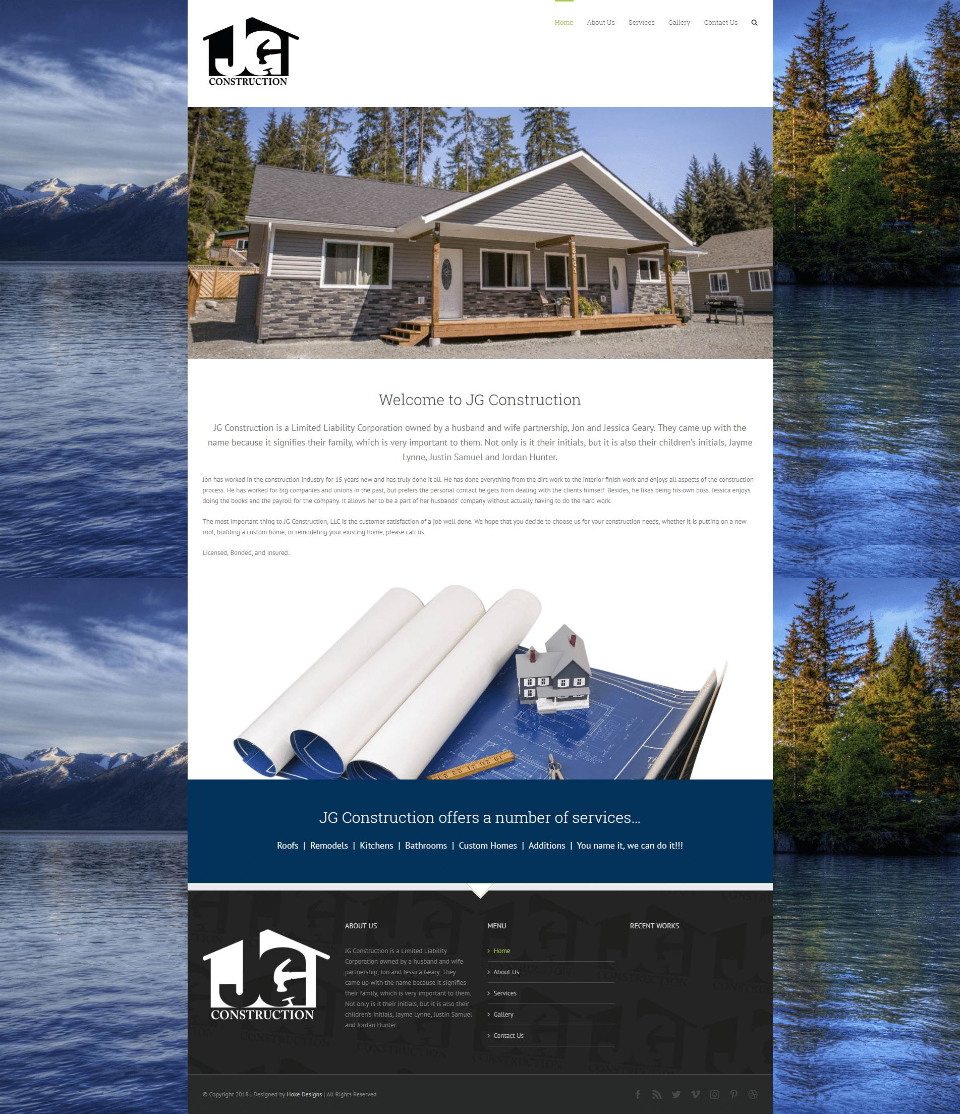 Custom home construction, remodeling, roofing, kitchen & bathroom renovations from JG Construction.