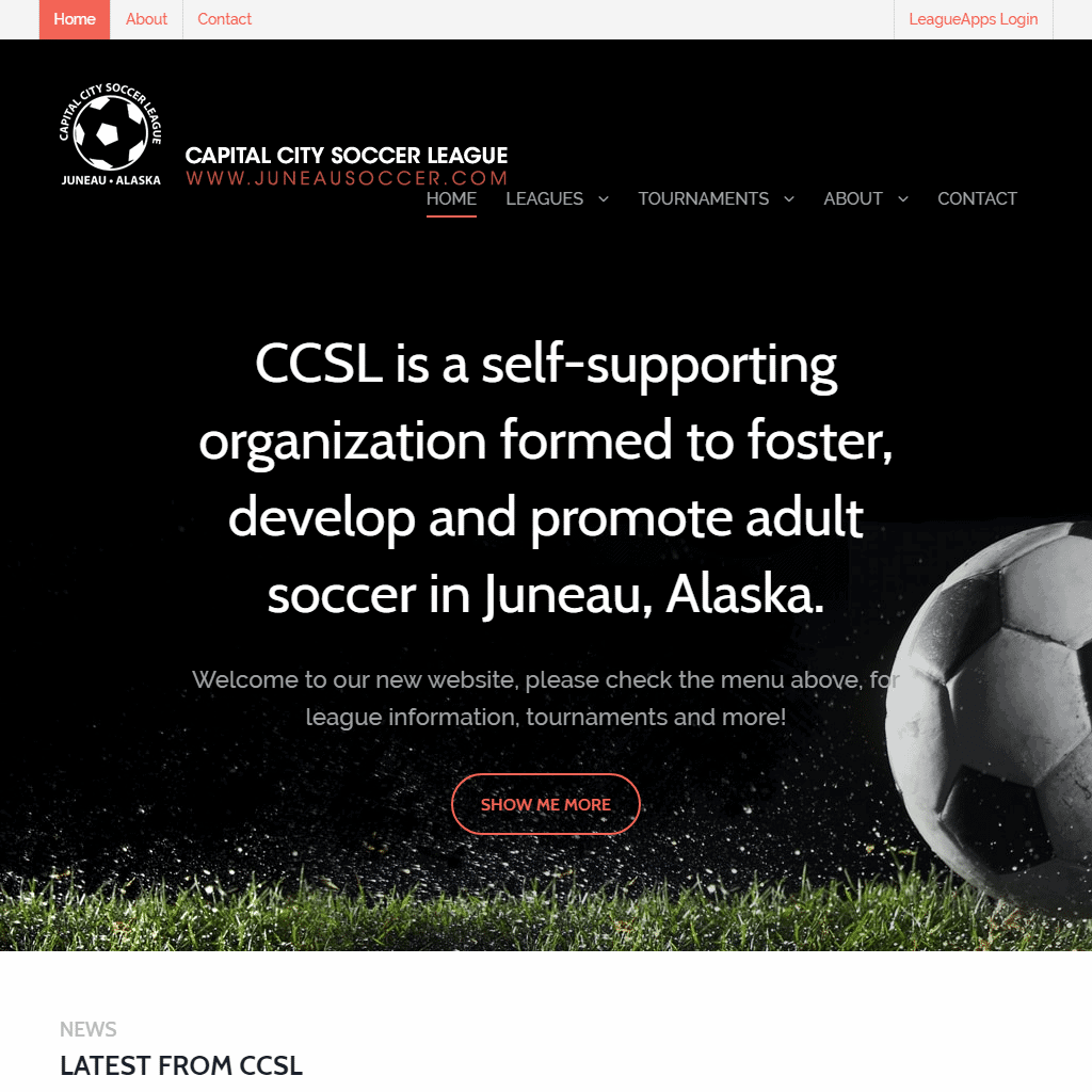 Self-supporting soccer organization in Juneau, Alaska.
