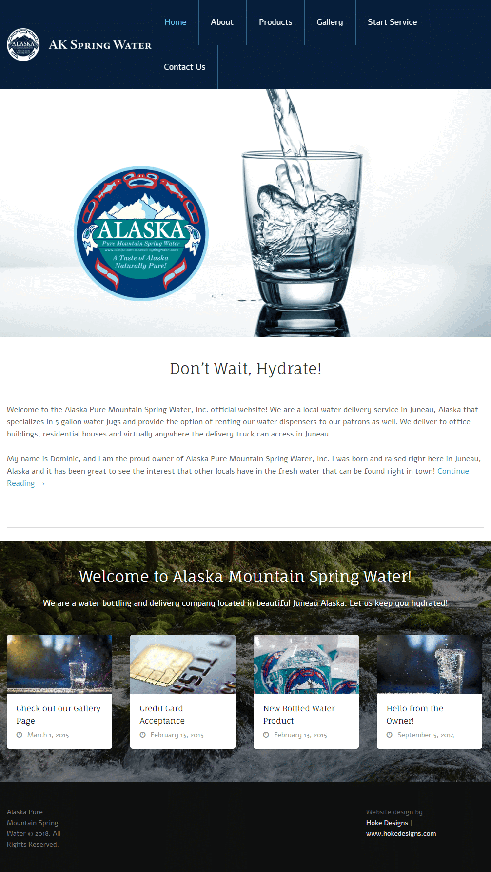 Alaska Mountain Spring Water Bottle.