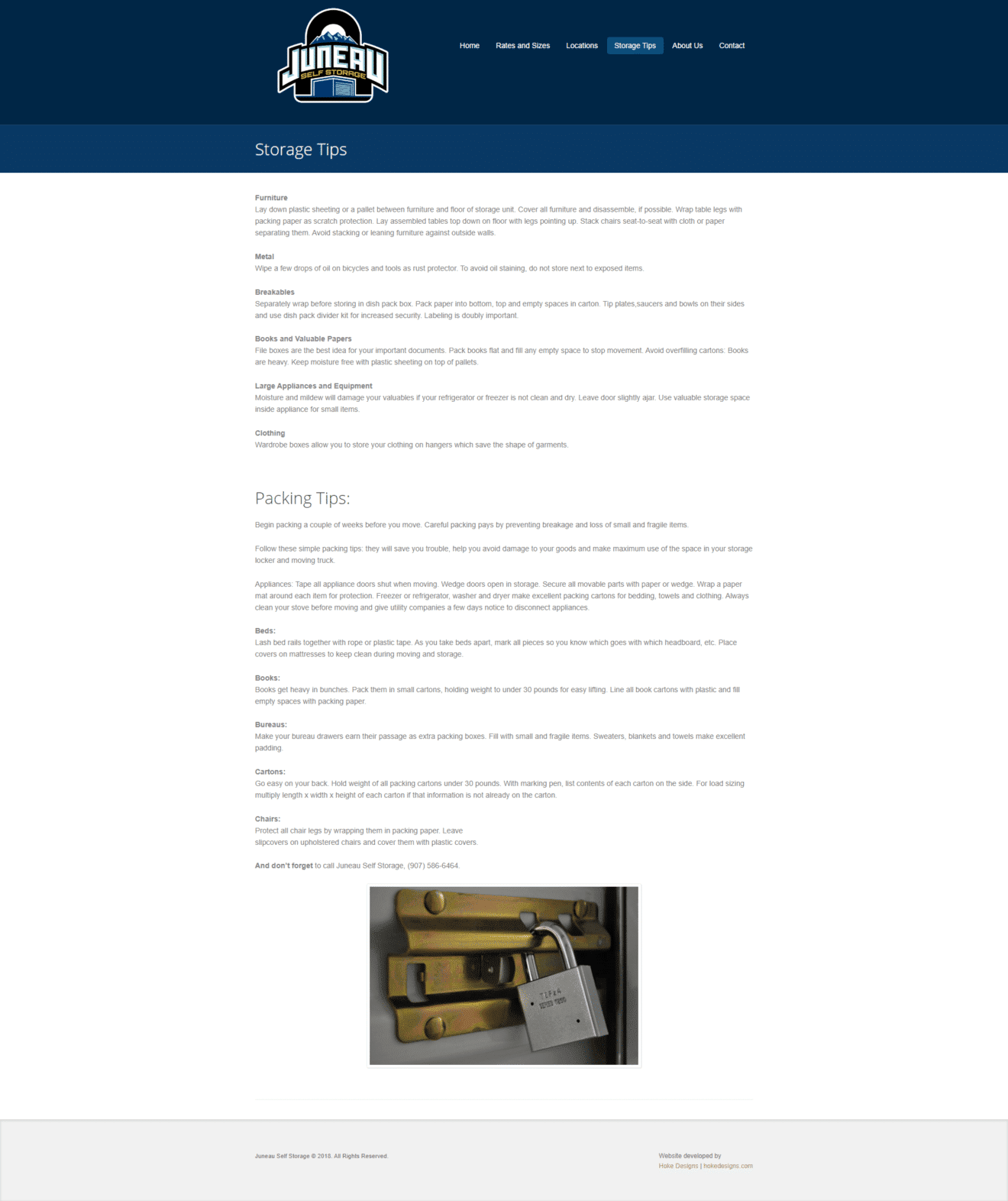 Juneau Self Storage Hoke Designs