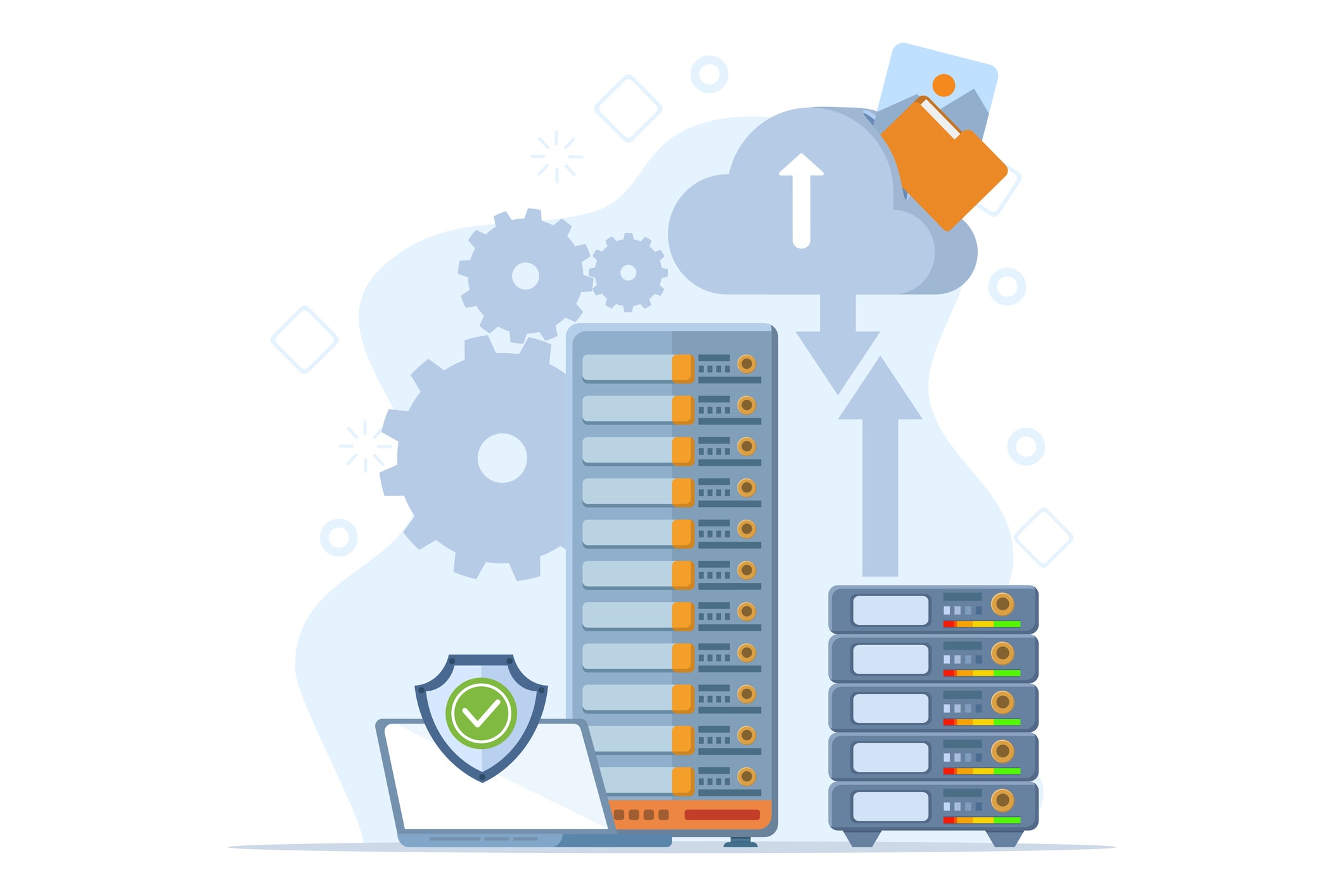 Cloud upload and server technology for modern data storage. Optimized for security and scalability.