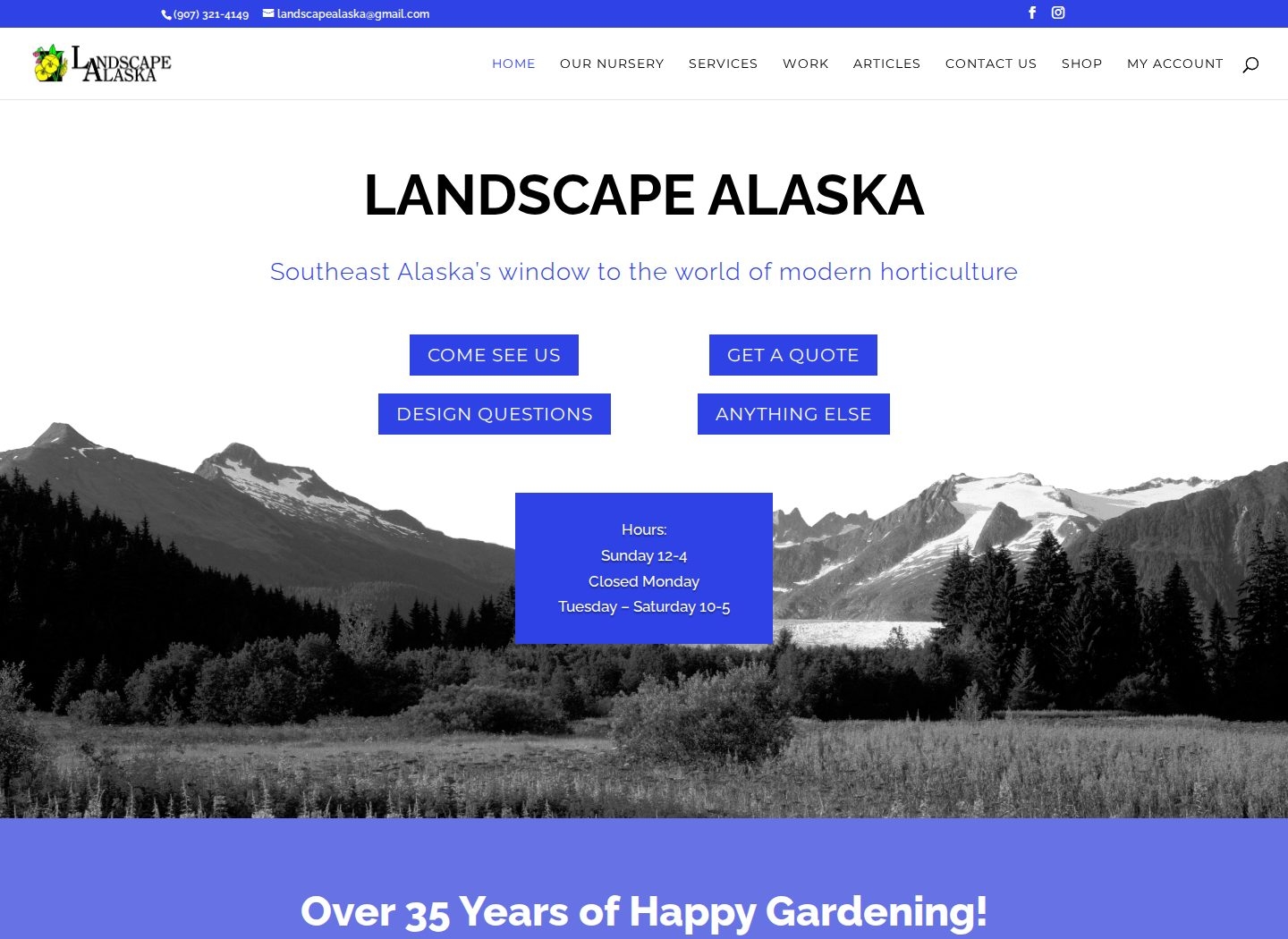Landscape Alaska website
