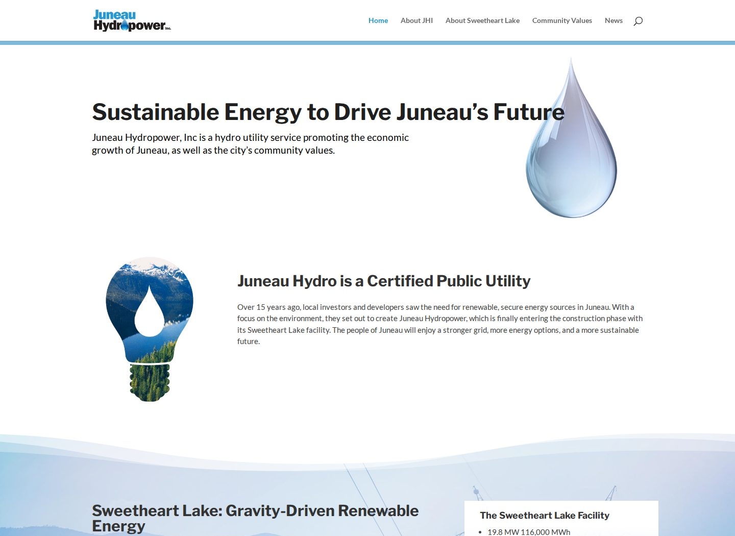 Juneau Hydropower website