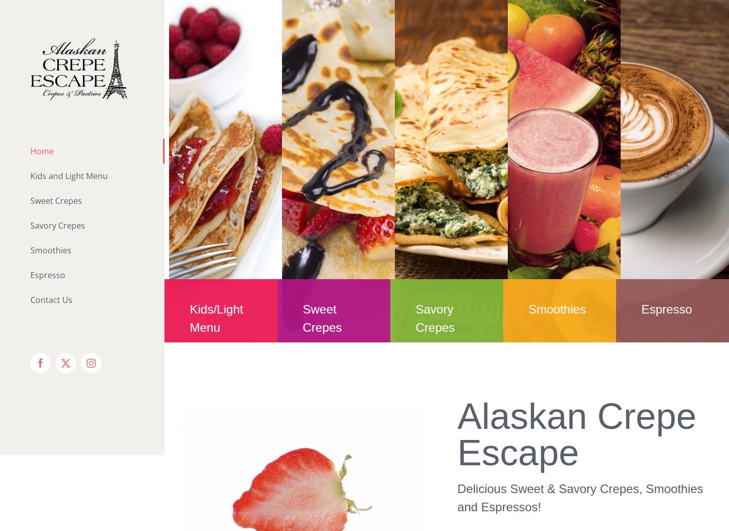 Alaskan Crepe Escape website