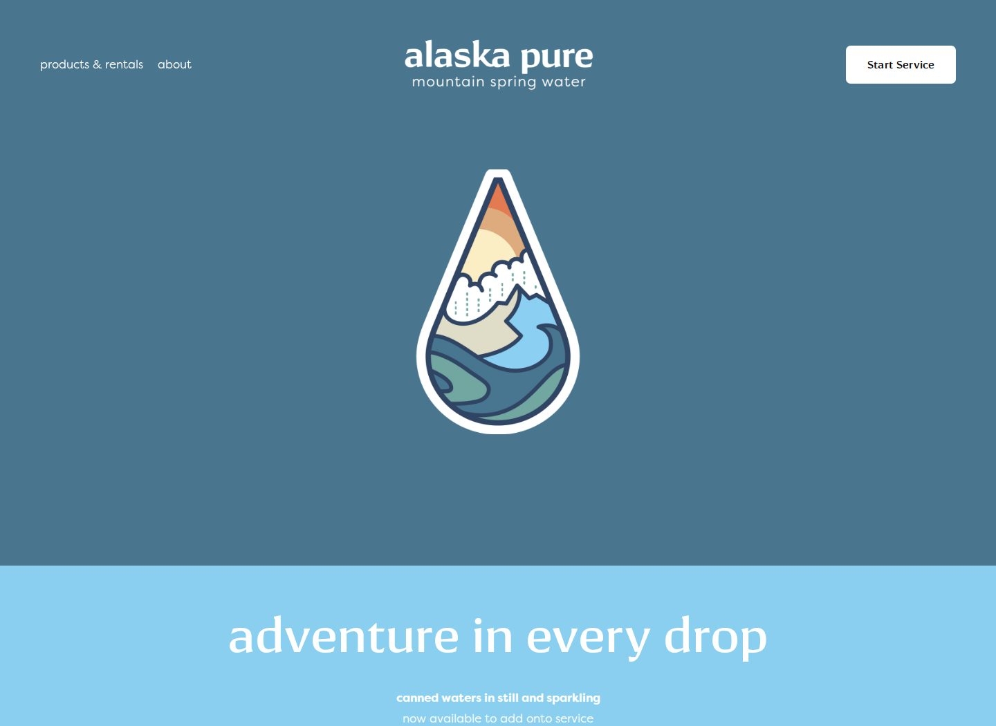 Alaska Pure Mountain Spring Water website