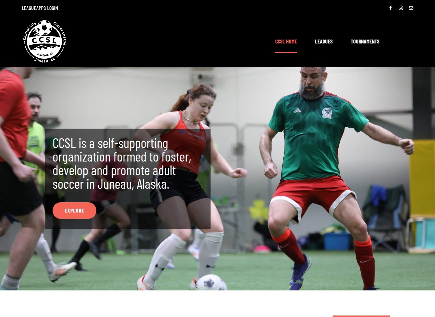 Capital City Soccer League website