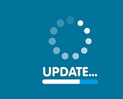 Illustration of WordPress update process emphasizing security and website growth.