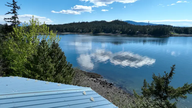 Clouds reflected in the bay