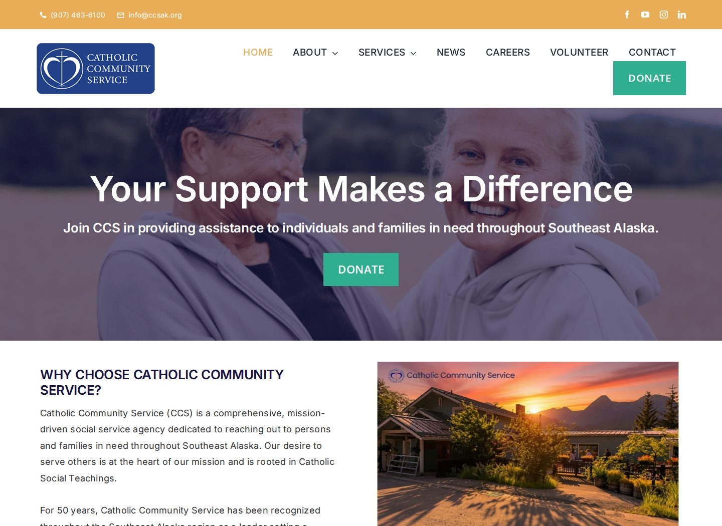 Catholic Community Service website