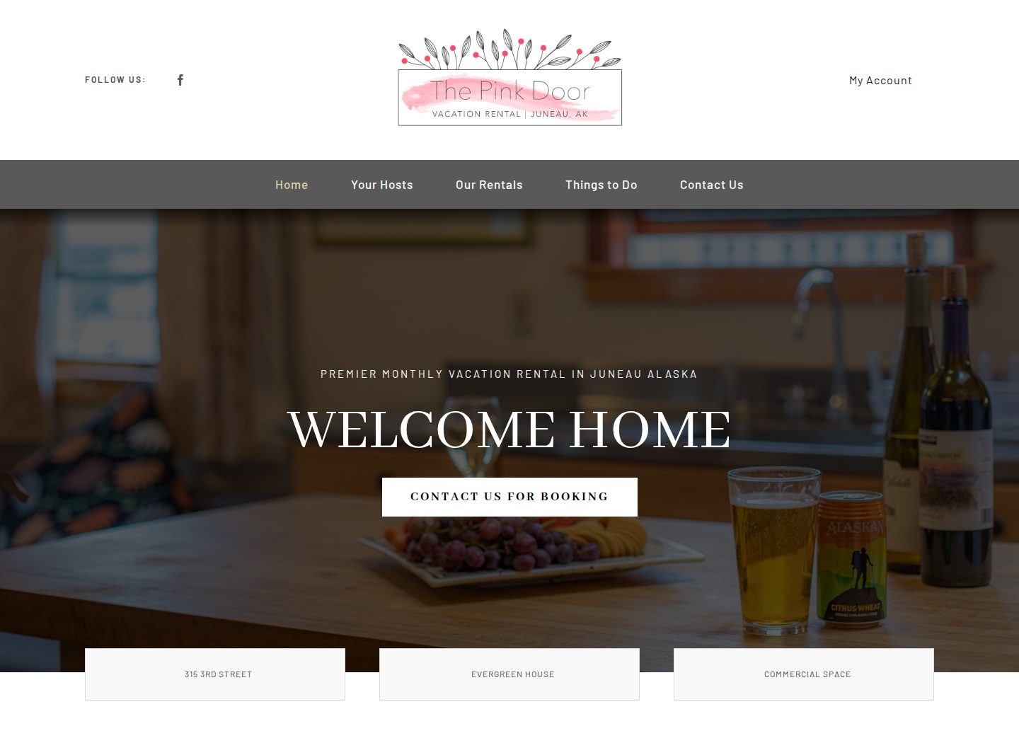 Alaska Hoke Rentals website