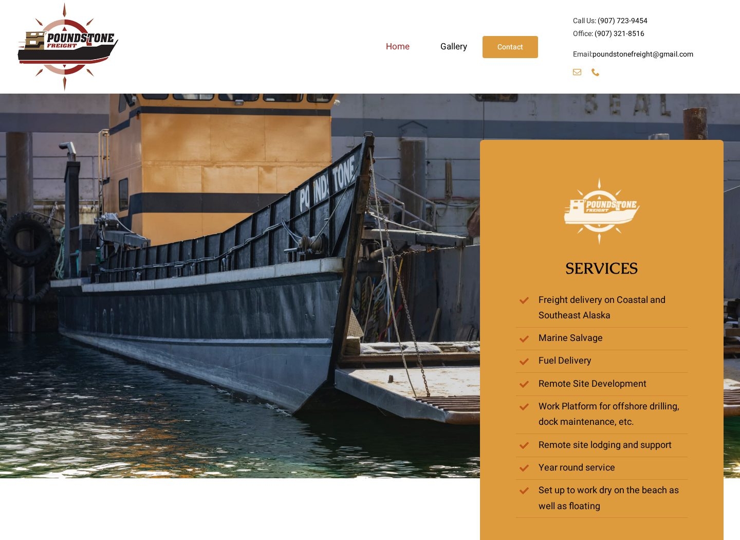 Poundstone Freight website
