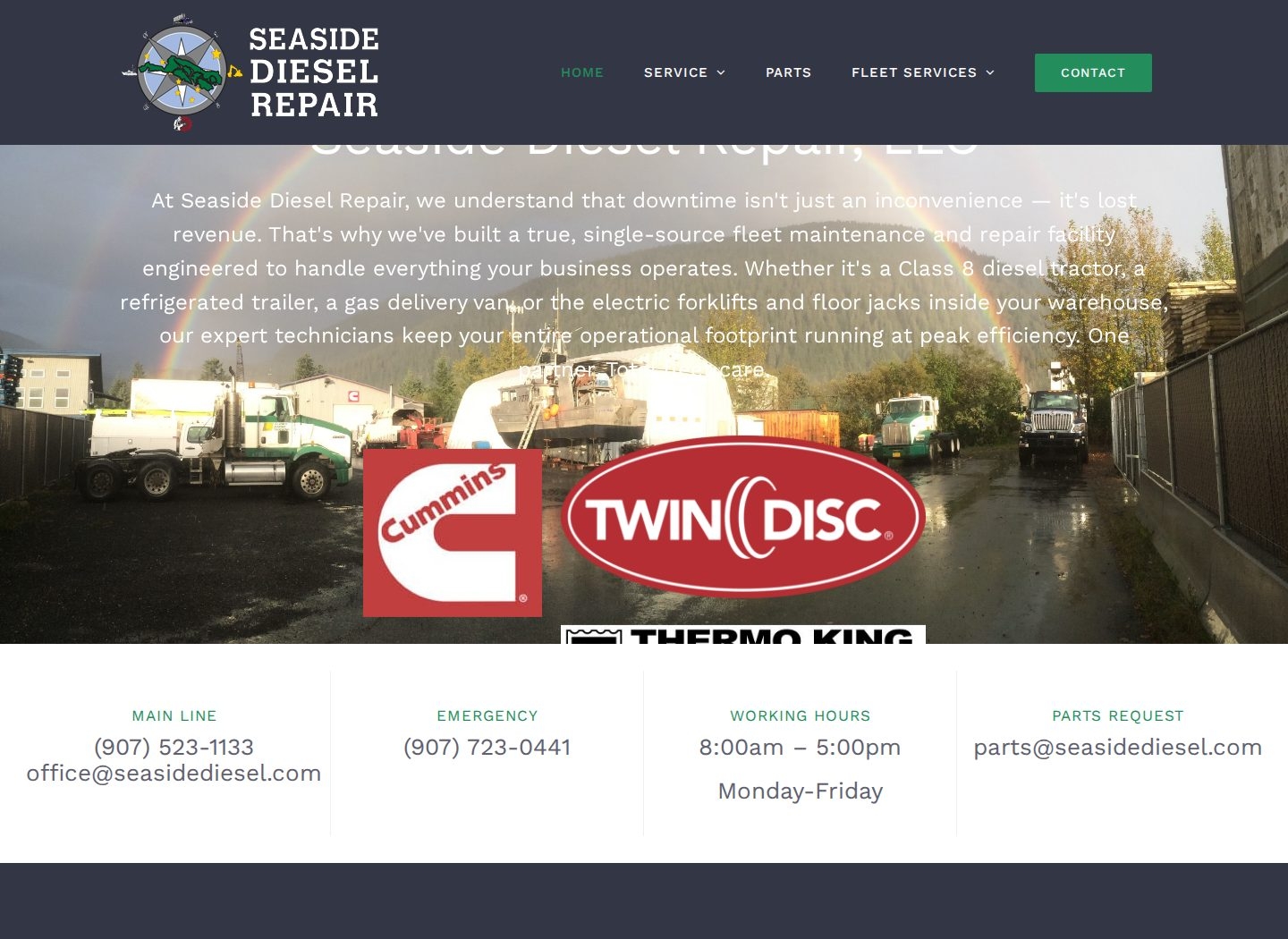 Seaside Diesel Repair website